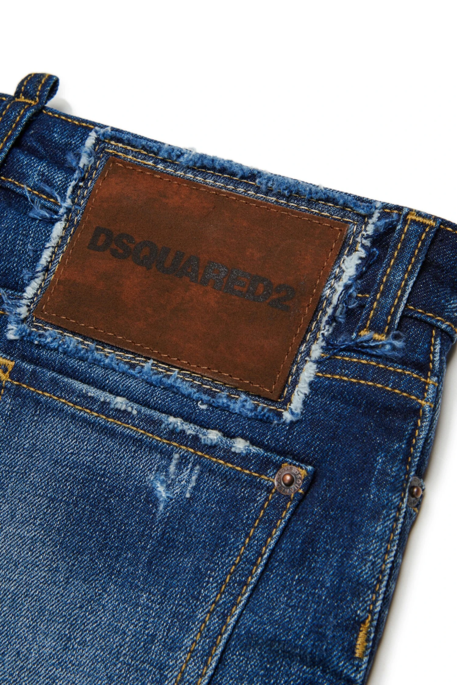 DSQUARED2 Dark Blue Denim Mini Skirt With Breaks 4 DSQUARED2 Dark Blue Denim Mini Skirt With Breaks - immagine 4