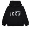 DSQUARED2 Cotton Hooded Sweatshirt With Logo Icon