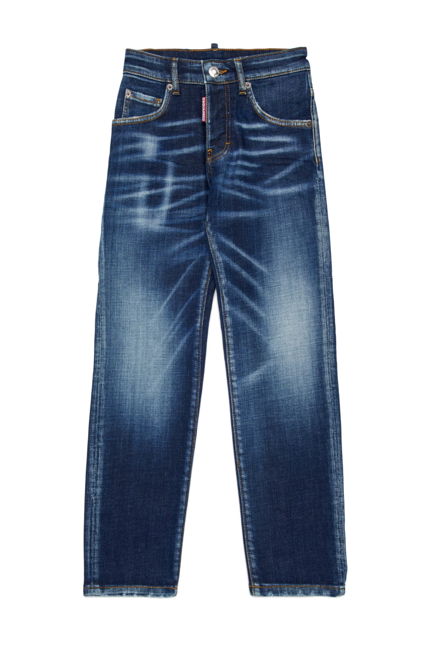 DSQUARED2 Shaded Dark Blue Regular Jeans - Stanislav 1 DSQUARED2 Shaded Dark Blue Regular Jeans - Stanislav