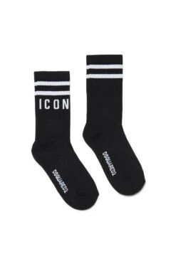 DSQUARED2 Black Socks With Icon Logo
