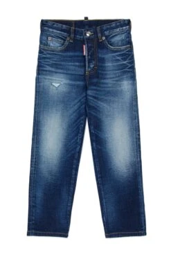 DSQUARED2 Dark Blue Regular Jeans With Rips - Boss 10