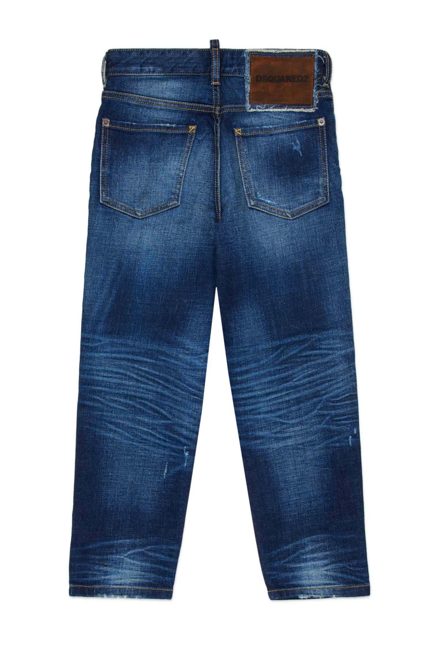 DSQUARED2 Dark Blue Regular Jeans With Rips - Boss 10 2 DSQUARED2 Dark Blue Regular Jeans With Rips - Boss 10 - immagine 2
