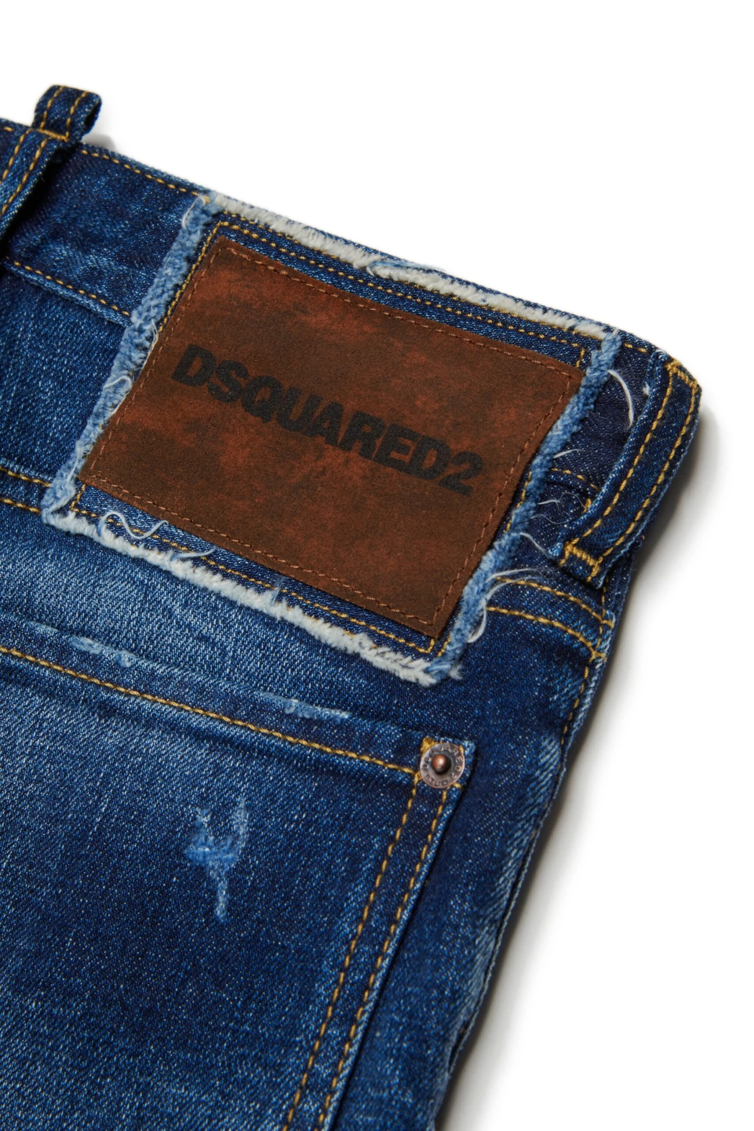 DSQUARED2 Dark Blue Regular Jeans With Rips - Boss 10 4 DSQUARED2 Dark Blue Regular Jeans With Rips - Boss 10 - immagine 4