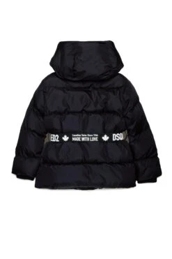 DSQUARED2 Long Padded Jacket With Branded Belt -Bambini Abbigliamento Negozio DQ2439D00BNDQ900 02