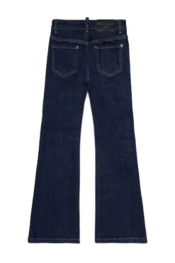 DSQUARED2 Dark Blue Slim Jeans - Flare Twiggy Jean -Bambini Abbigliamento Negozio DQ2633D0AAMDQ01 02
