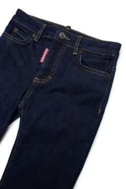 DSQUARED2 Dark Blue Slim Jeans - Flare Twiggy Jean -Bambini Abbigliamento Negozio DQ2633D0AAMDQ01 03