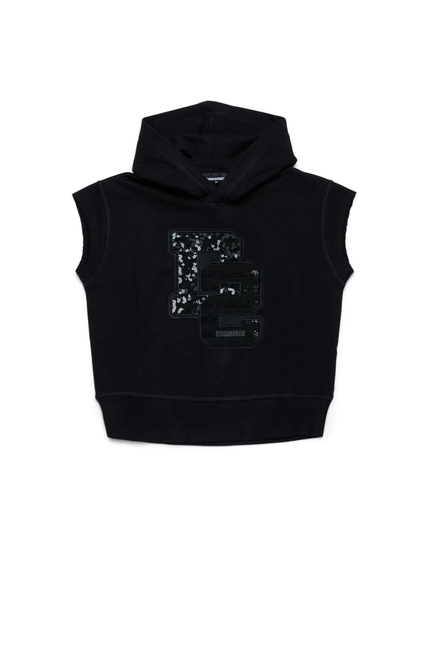 DSQUARED2 Sleeveless Evening Sweatshirt With Rhinestones Logo 2 DSQUARED2 Sleeveless Evening Sweatshirt With Rhinestones Logo - immagine 2