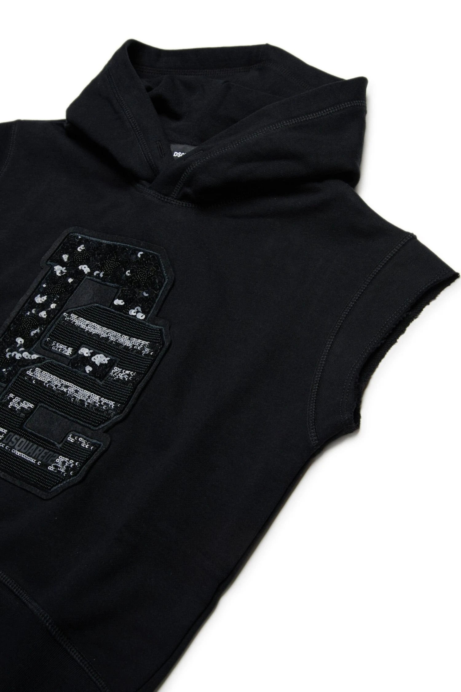 DSQUARED2 Sleeveless Evening Sweatshirt With Rhinestones Logo 4 DSQUARED2 Sleeveless Evening Sweatshirt With Rhinestones Logo - immagine 4