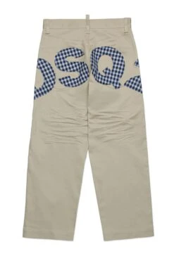 DSQUARED2 Gabardine Pants With Maxi Logo -Bambini Abbigliamento Negozio DQ2734D00XCDQ717 02 2cb899bb 7de8 4cbb a3a9 36eedf7505f1
