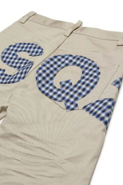 DSQUARED2 Gabardine Pants With Maxi Logo -Bambini Abbigliamento Negozio DQ2734D00XCDQ717 04 c3779cd7 2c79 438d 8c3a f4a1a39c228c
