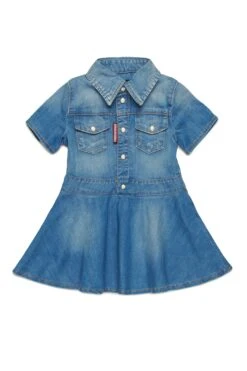 DSQUARED2 Medium Blue Shaded Denim Dress