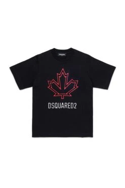 DSQUARED2 T-shirt With Maple Leaf Outline
