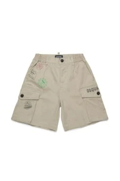 DSQUARED2 Cargo Shorts With Passport Graphics