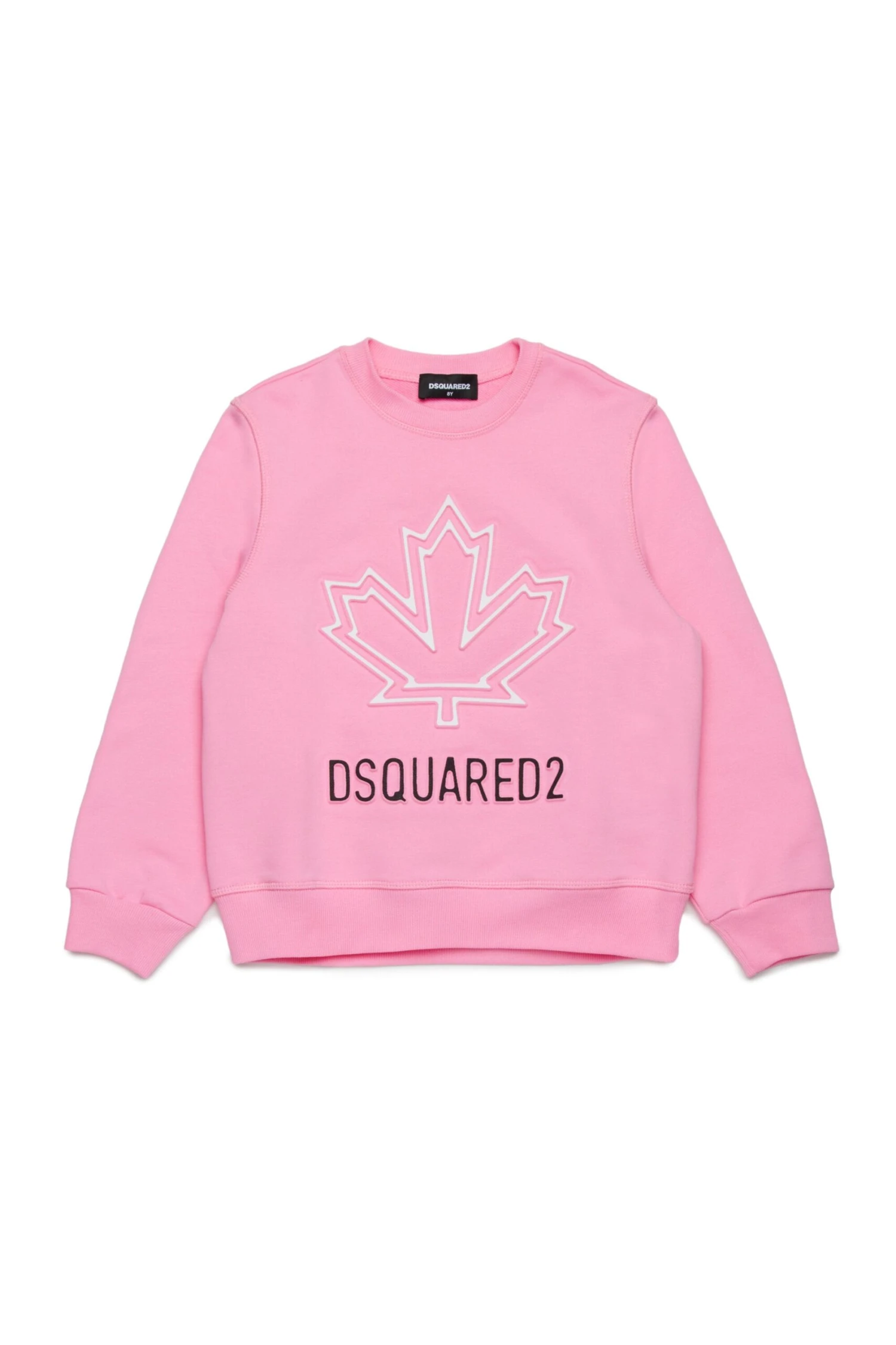 DSQUARED2 Crew-neck Sweatshirt With Maple Leaf Outline 1 DSQUARED2 Crew-neck Sweatshirt With Maple Leaf Outline