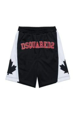 DSQUARED2 Basketball Shorts With Canadian Leaf