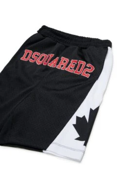 DSQUARED2 Basketball Shorts With Canadian Leaf 6 DSQUARED2 Basketball Shorts With Canadian Leaf -Bambini Abbigliamento Negozio DQ2789D0AC4DQ900 03