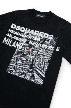 DSQUARED2 T-shirt With D2 Headquarters Print -Bambini Abbigliamento Negozio DQ2801D004GDQ900 03