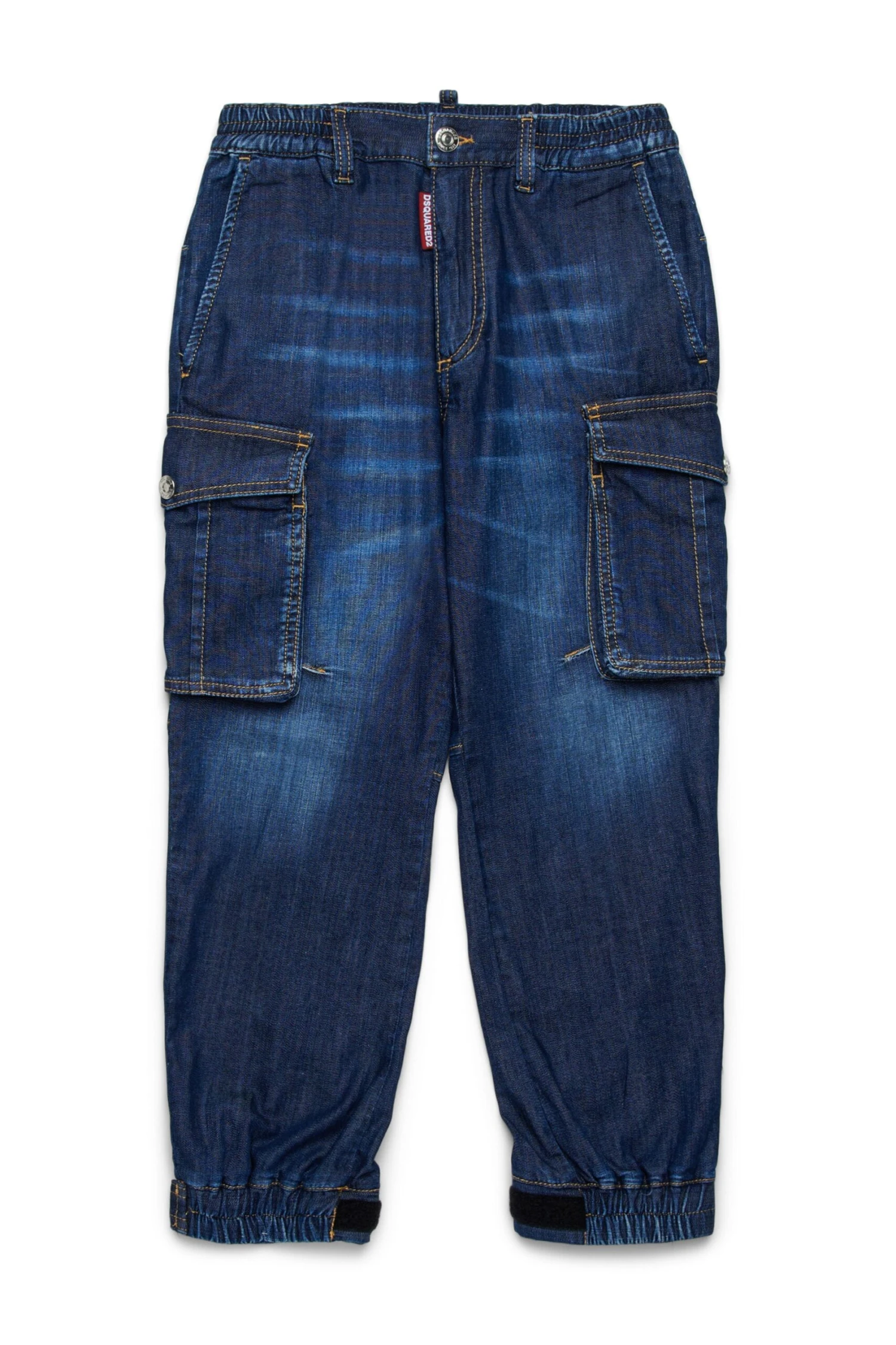 DSQUARED2 Dark Tapered Jeans With Cargo Pockets 1 DSQUARED2 Dark Tapered Jeans With Cargo Pockets