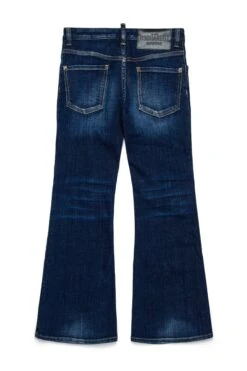 DSQUARED2 Dark Bootcut Jeans With Super Star -Bambini Abbigliamento Negozio DQ2830D0ABUDQ01 02 bbf6c003 a863 4847 be28 95b9d2a891f2