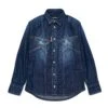 DSQUARED2 Dark Denim Shirt With Super Star