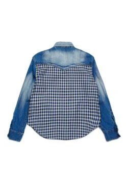 DSQUARED2 Crystal Fringed Denim Shirt -Bambini Abbigliamento Negozio DQ2835D0ACGDQ01 02