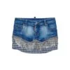 DSQUARED2 Crystal Fringed Denim Skirt