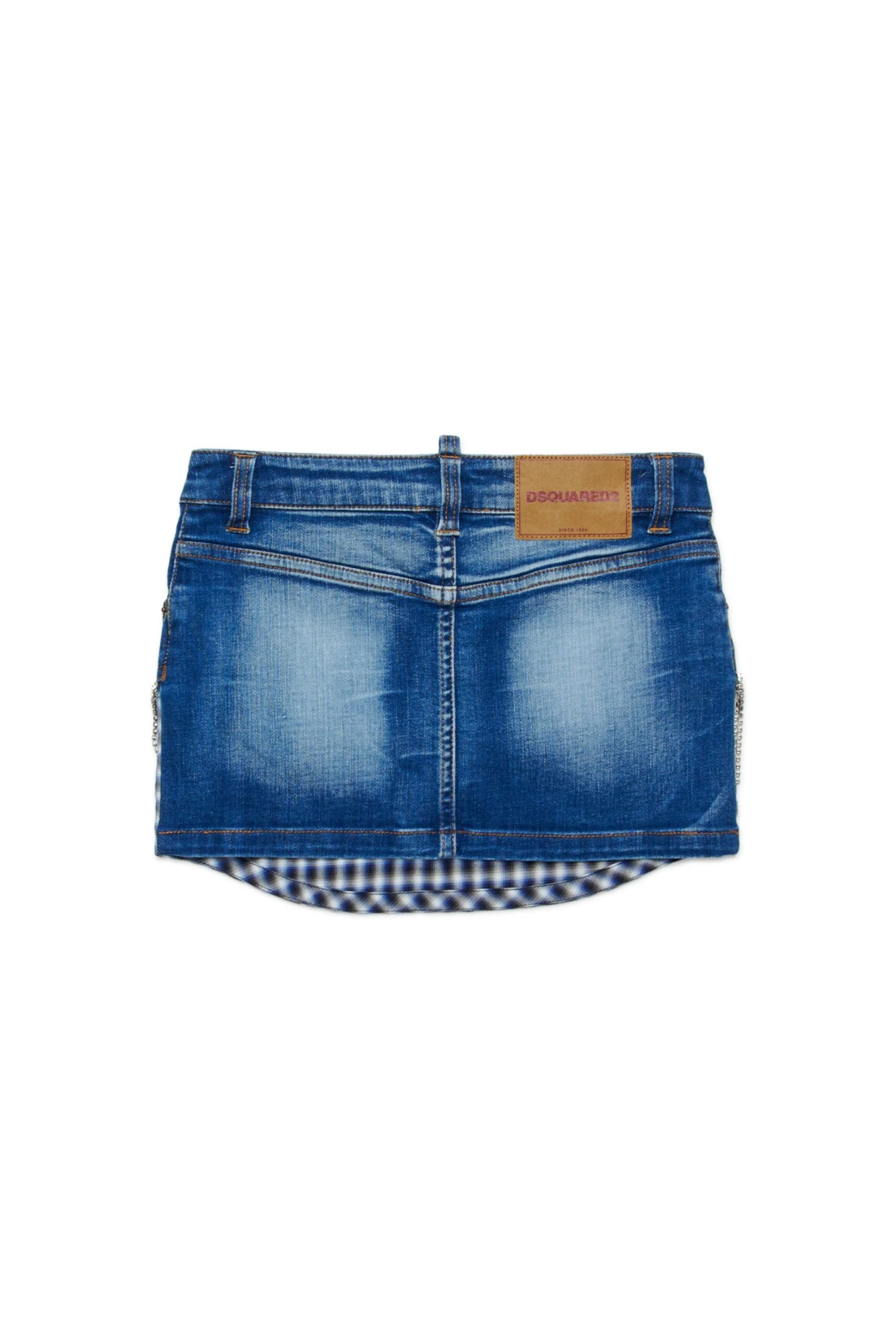 DSQUARED2 Crystal Fringed Denim Skirt 2 DSQUARED2 Crystal Fringed Denim Skirt - immagine 2