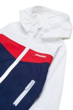 DSQUARED2 Tennis-style Colourblock Windbreaker Jacket -Bambini Abbigliamento Negozio DQ2845D0A8CDQ880 03 e2074638 8983 45fe aeb5 0f011ecc64c6