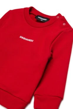 Crew-neck Sweatshirt With Dsquared2 Logo -Bambini Abbigliamento Negozio DQ2860D0094DQ405 03 02f07440 bd82 45ed 8539 a7e69aa589dc