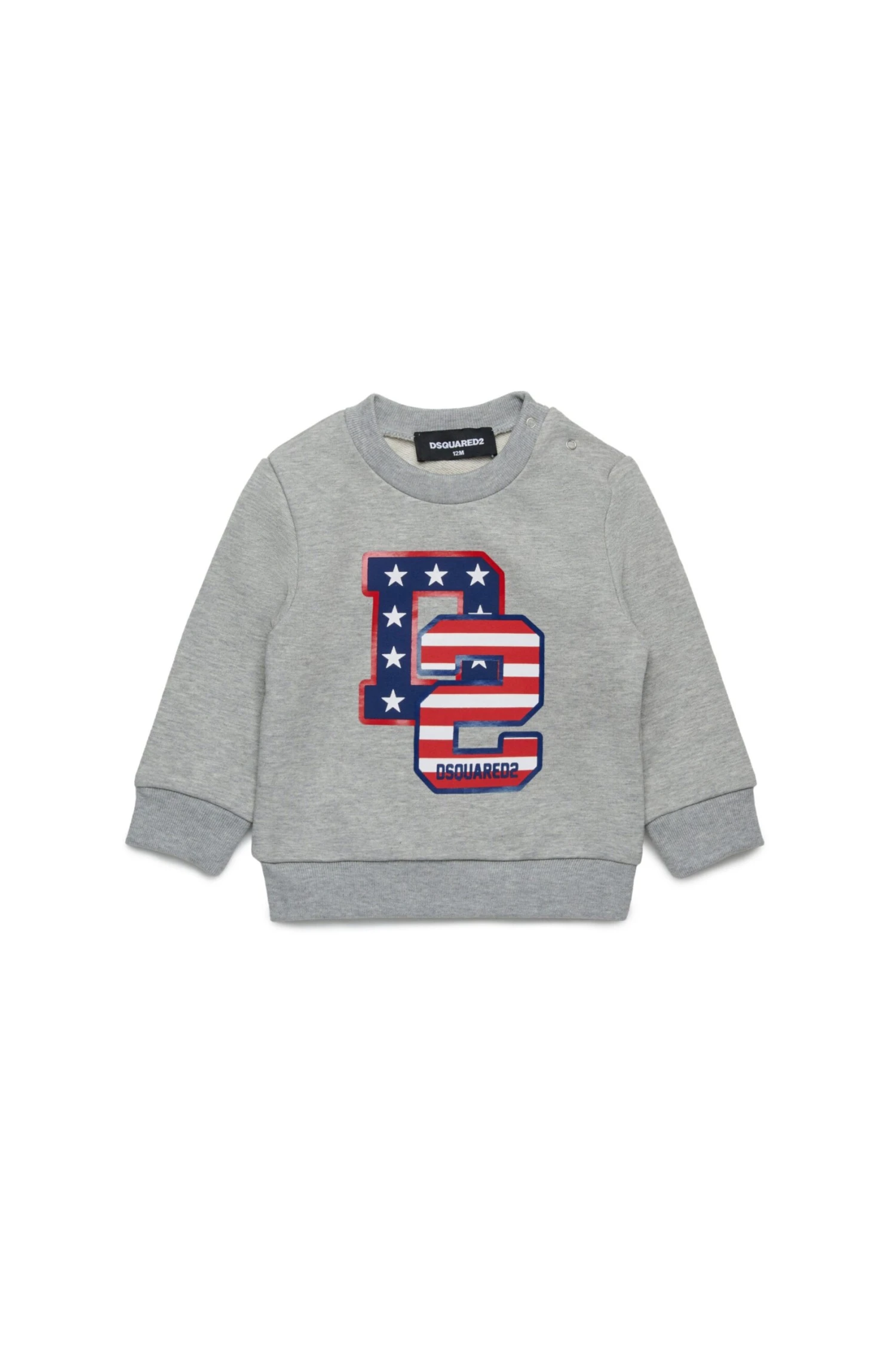 DSQUARED2 Crew-neck Sweatshirt With D2 USA Print 1 DSQUARED2 Crew-neck Sweatshirt With D2 USA Print