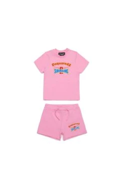DSQUARED2 Short Jumpsuit With D2 Suburbans Graphics