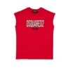 Sleeveless T-shirt With Dsquared2 Milano Logo