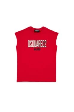 Sleeveless T-shirt With Dsquared2 Milano Logo