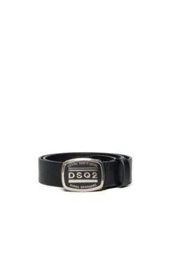 DSQUARED2 Leather Belt With DSQ2 Buckle
