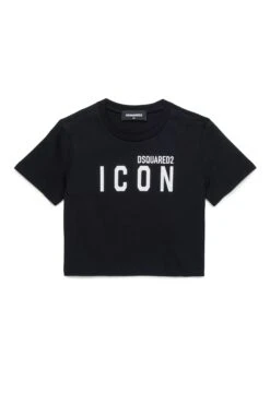 DSQUARED2 ICON Branded Cropped T-shirt
