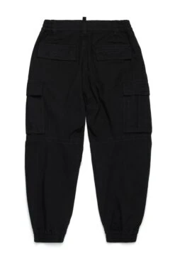 DSQUARED2 Ripstop Cotton Cargo Pants -Bambini Abbigliamento Negozio DQ2964D0ADBDQ900 02 4e850b2e afe7 49ce b22a 94989807709b