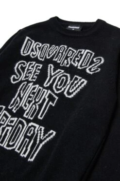 DSQUARED2 Wool-blend Pullover With Lettering -Bambini Abbigliamento Negozio DQ3067D0AFEDQ900 03