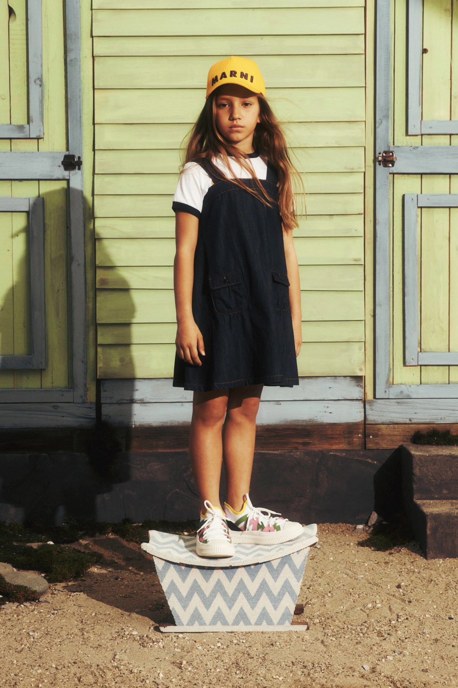 Marni Sleeveless Dress In Dark Denim 1 Marni Sleeveless Dress In Dark Denim