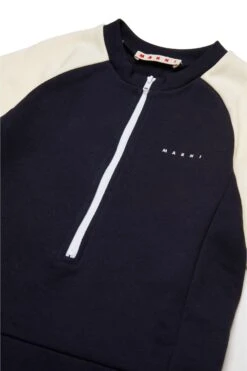 Marni Fleece Mini Dress With Colorblock Details -Bambini Abbigliamento Negozio M01304M00V00M803 03