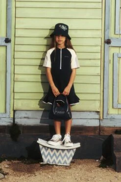 Marni Fleece Mini Dress With Colorblock Details