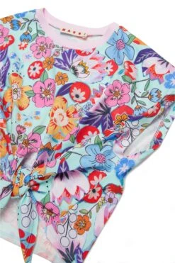 Marni Holiday Allover T-shirt With Knotted Fabric -Bambini Abbigliamento Negozio M01321M00UR0M851 03