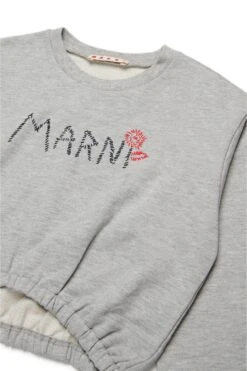 Marni Flower Branded Crew-neck Cropped Sweatshirt 7 Marni Flower Branded Crew-neck Cropped Sweatshirt -Bambini Abbigliamento Negozio M01322M00V30M903 03 43427432 096c 4d0b 8c70 07c2b0b73d83