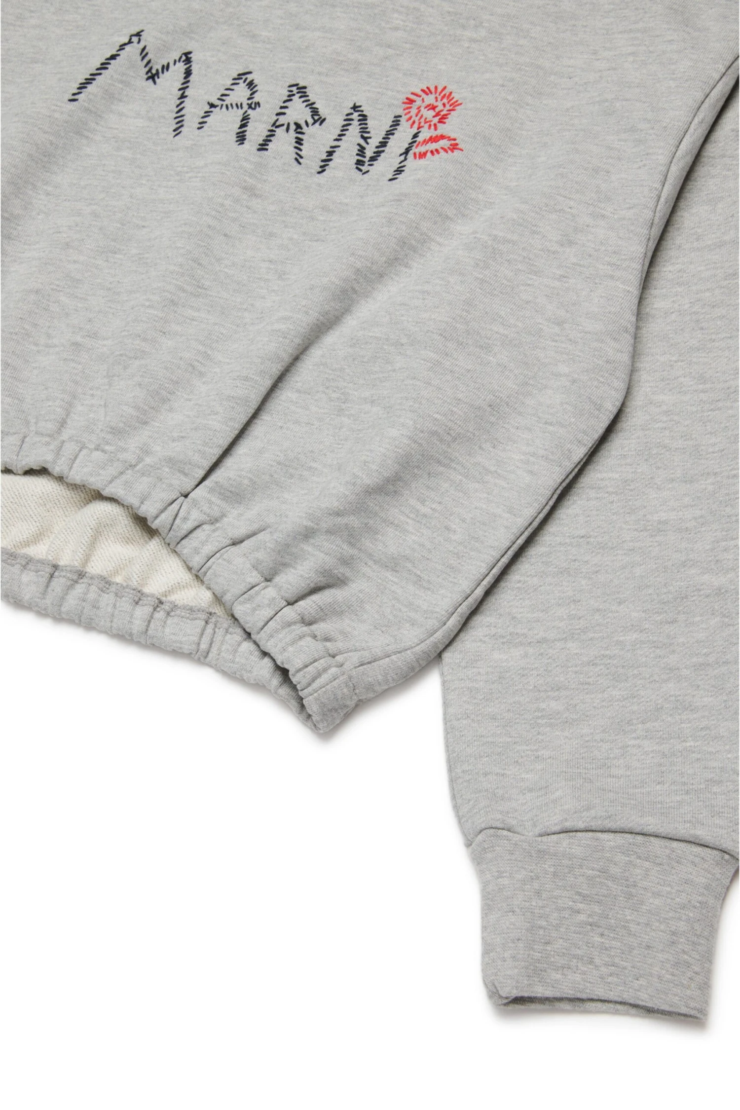 Marni Flower Branded Crew-neck Cropped Sweatshirt 4 Marni Flower Branded Crew-neck Cropped Sweatshirt - immagine 4