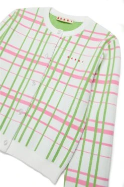 Marni Check Allover Knit Cardigan -Bambini Abbigliamento Negozio M01343M00U30M101 03 263487d6 1883 4b8f 968f b1e4f3615041