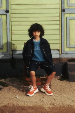 Marni Dark Denim Jacket With Frayed Details