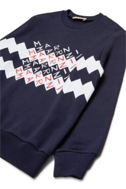Marni Promenade Branded Crew-neck Sweatshirt -Bambini Abbigliamento Negozio M01370M00V00M803 03