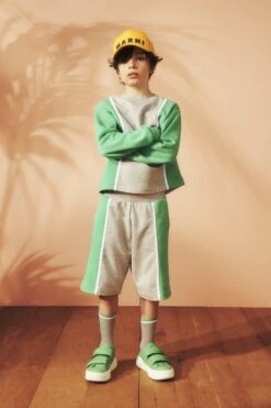 Bambini Abbigliamento Negozio 30 Marni Fleece Shorts With Colorblock Details