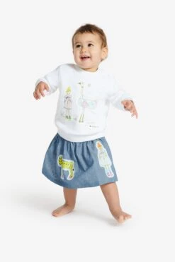 Marni Patterned Chambray Skirt