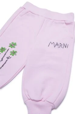 Marni Jogger Pants With Embroidered Flowers -Bambini Abbigliamento Negozio M01391M00V00M347 03 bba5e498 8b3c 4a50 b48a 725928d1f91c