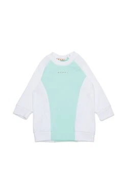 Marni Two-tone Fleece Dress Branded With Logo